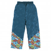 Шушляков панталон с полар "Graphics" в петролено синьо 2