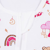 Зимен спален чувал с двупосочен цип "Happy pink bear" 9