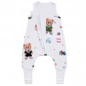 Спален чувал с двупосочен цип и крачета "Cute bear" 5