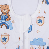 Зимен спален чувал с двупосочен цип и крачета "Happy blue bear" 9