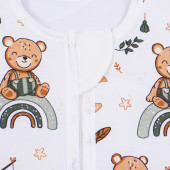 Зимен спален чувал с двупосочен цип и крачета "Happy green bear" 9
