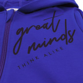 Спортен плътен комплект "Great minds" в синьо 6