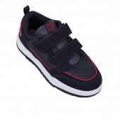 Олекотени дишащи маратонки в черно и червено 2