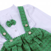 Детски сукман с риза в зелено 5