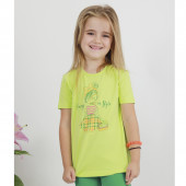 Детска тениска за момичета в зелено 2
