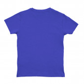 Памучна тениска "Skate more" в синьо 2