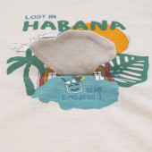 Бебешка памучна тениска "Habana" в бежов меланж 3