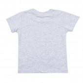 Детска памучна тениска "See ya" в сив меланж 2