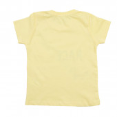 Детска памучна тениска "Lets race" в жълто 2