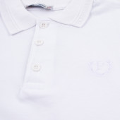 Детска тениска с якичка и лого в бяло 2