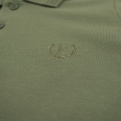 Детска тениска с якичка и лого в зелено 3
