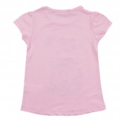Детска памучна тениска "Deer" в розово 2