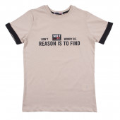 Детска памучна тениска "Find" в бежово 2