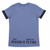Детска памучна тениска "Find" в синьо 3