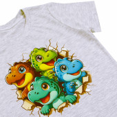 Детска тениска ''Baby dino'' в сив меланж 3