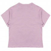 Леко скъсена тениска ''Blossom'' в лилаво 2