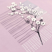 Леко скъсена тениска ''Blossom'' в лилаво 3