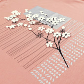 Леко скъсена тениска ''Blossom'' в праскова 3