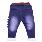 Термо панталон с пухена подплата "Little dino" синьо 2