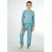 Трикотажна пижама за момчета "Дино" в сиво 3