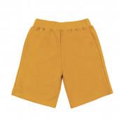 Трикотажни къси панталони в горчица 2