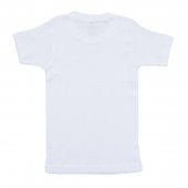 Тройка детски памучни тениски в бяло 3