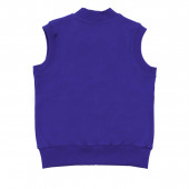 Ватиран едноцветен елек в индиго 2