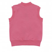 Ватиран едноцветен елек в корал 2