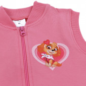 Ватиран едноцветен елек в корал 3