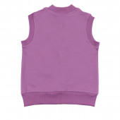 Ватиран едноцветен елек в лилаво 2