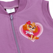 Ватиран едноцветен елек в лилаво 3