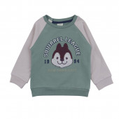 Ватиран комплект "Squirrel league" в зелено и тъмносиньо 2