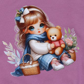 Детска ватирана блуза ''Пикник'' в лилаво 3