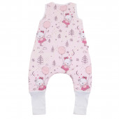 Зимен спален чувал с крачета "Pink bear" 2