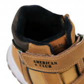 Детски зимни боти за момчета в охра 2