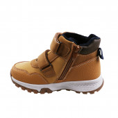 Детски зимни боти за момчета в охра 3