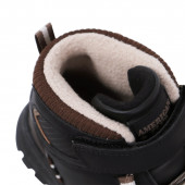 Зимни боти за момче в черно и кафяво 2