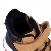 Зимни боти за момчета в охра и черно 2