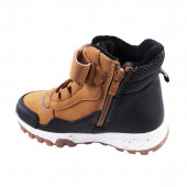 Зимни боти за момчета в охра и черно 3