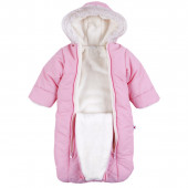 Зимно чувалче за новородено в розово 4