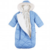 Зимно чувалче за новородено в синьо 4