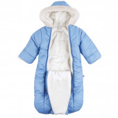 Зимно чувалче за новородено в синьо 5