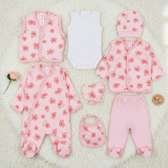 Комплект за новородено момиченце от 8 части