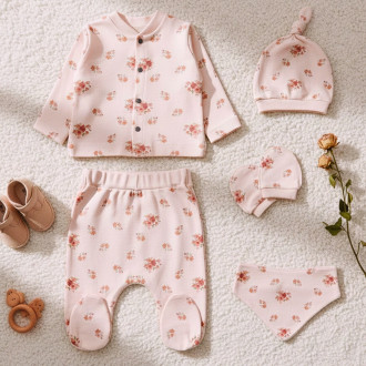 Бебешки комплект от 5 части ''Флора''