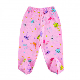 Бебешки ританки от памучен сингъл в розово