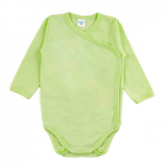 Боди с асиметрично закопчаване в цвят резеда