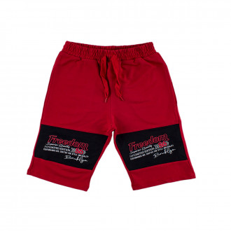Къси трикотажни панталонки за момчета "Freedom" в цвят бордо