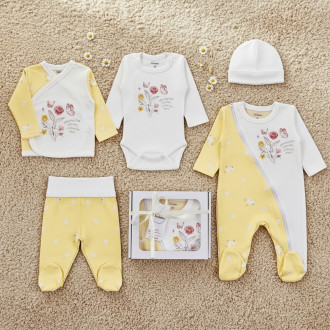 Бебешки подаръчен комплект в жълто