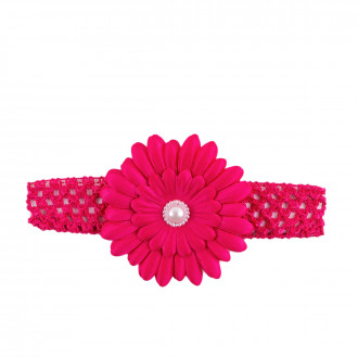 Детска лента за глава в цвят циклама