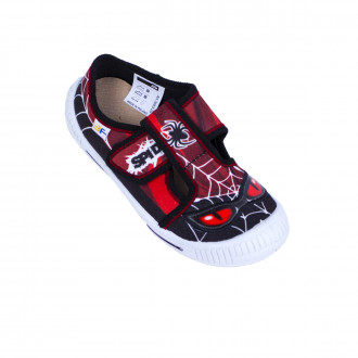 Анатомични дишащи текстилни обувки в червено с щампиран десен 1